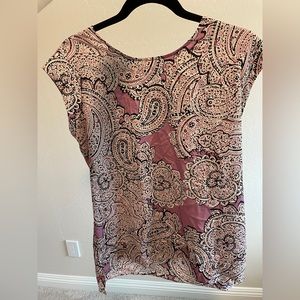 The Limited blouse size M mauve/rose paisley print